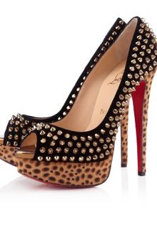 Christian Louboutin Lady Peep Spikes - Lyst