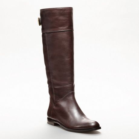 coach leather brown boots