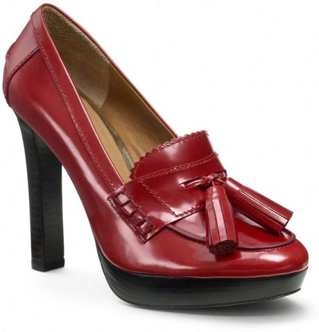 red tassel heels