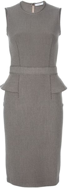 Givenchy Peplum Pleat Insert Dress - Lyst