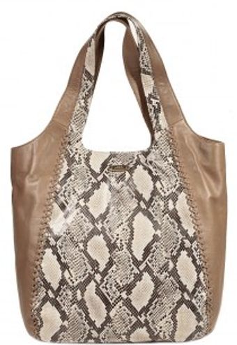 Just Cavalli Leathereco Leather Python Print Bag - Lyst