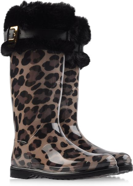 Moschino Cheap & Chic Rainboots Wellies in Beige - Lyst