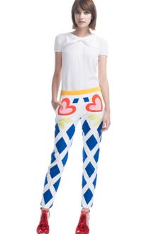 Moschino Multicolor Stretch Canvas Pants - Lyst