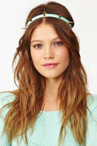 Nasty Gal Metal Spike Headband Mint - Lyst