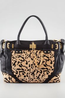 Rachel Zoe Leopard Print Calf Hair Zoe Tote Deux Bag - Lyst