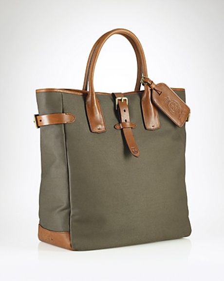 Ralph Lauren Polo Canvas Tote Bag in Green for Men (olive)