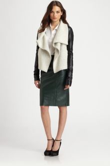 Sachin & Babi Lucrene Leather Wool Jacket - Lyst