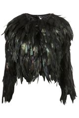 Topshop Feather Jacket