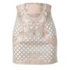Balmain Velvet and Leather Miniskirt in Beige (pink) - Lyst