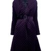 Burberry Prorsum Belted Quilted Coat in Purple (bordeaux) - Lyst