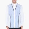 Comme Des Garçons White Striped Patchwork Front Shirt in White for Men - Lyst