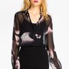 Diane Von Furstenberg Print Silk Blouse in Pink (metal rose pink) - Lyst