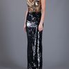 Dolce & Gabbana Sequin Strapless Dress in Gold (black) - Lyst