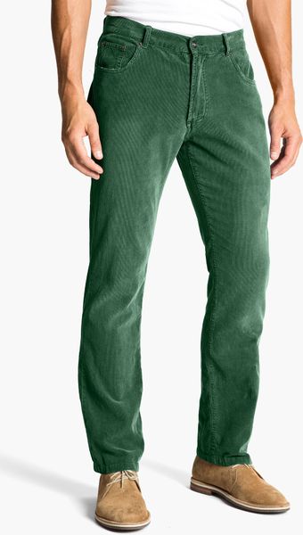 green straight pants