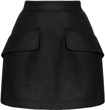 McQ by Alexander McQueen Structured Woolblend Skirt - Lyst
