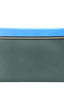 Victoria Beckham Victoria Beckham Large Zip Leather Clutch - Lyst