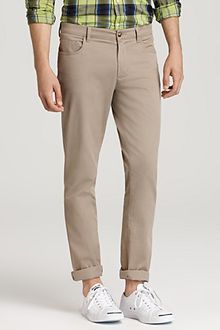 Vince Slim Straight Khaki Trousers - Lyst