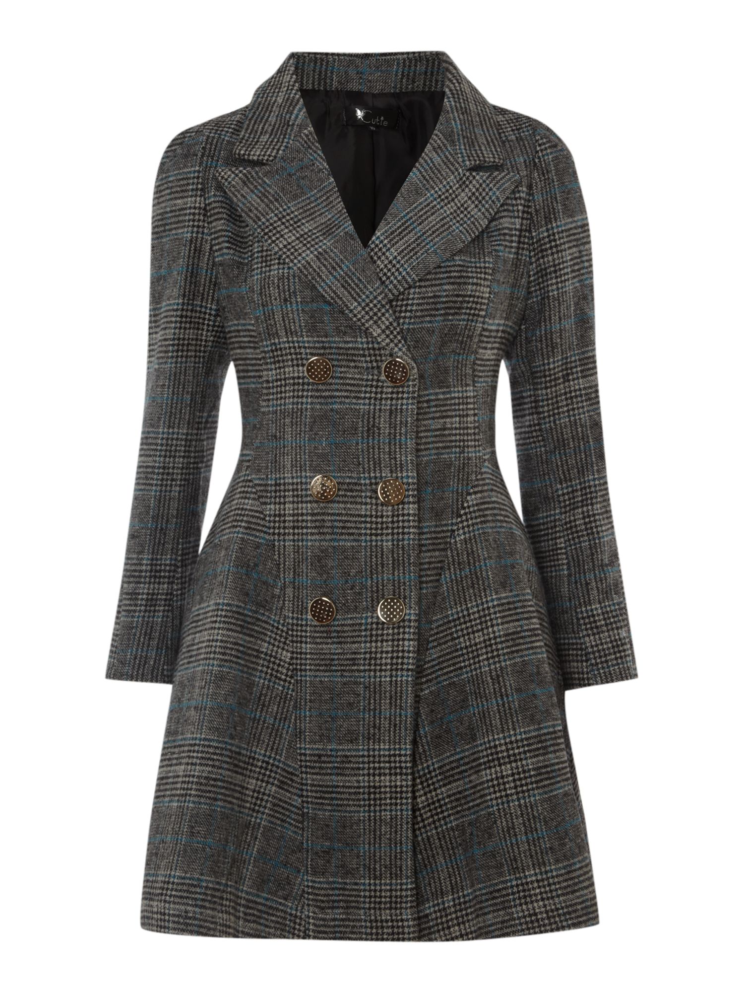 Cutie Military Style Coat in Gray (grey) | Lyst