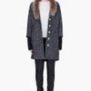 Elizabeth And James Charcoal Raccoon Fur Trim Valentina Coat in Gray (charcoal) - Lyst