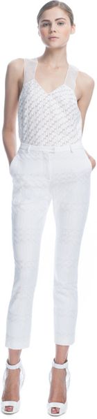 Missoni Solid Lace Pants in White - Lyst