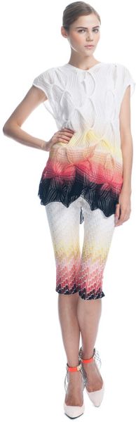 Missoni Ombré Fan Lace Top in White (white/multi) - Lyst