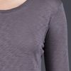 Rag & Bone Classic Long Sleeve Tshirt in Purple (gunmetal) - Lyst