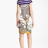 Roberto Cavalli Mixed Print Jersey Dress in Purple (purple orange print) - Lyst