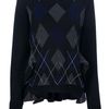Sacai Argyle Sweater in Blue (black) - Lyst