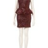 Topshop Sequin Peplum Dress in Red (oxblood) - Lyst