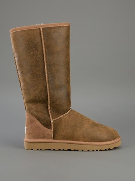 ugg tall leather bomber boots