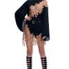 Versace Bell Sleeve Lace Panel Cocktail Dress in Black - Lyst
