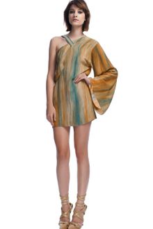 Versace Desert Slate Tiedye Mini Dress - Lyst
