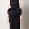 Alexander Mcqueen Feather trimmed Top in Black - Lyst