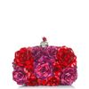 Alexander Mcqueen Metal Flower and Skull Clutch in Silver - Lyst