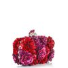 Alexander Mcqueen Metal Flower and Skull Clutch in Silver - Lyst