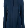 Burberry Long Sleeve Key Hole Blouse in Blue (navy) - Lyst