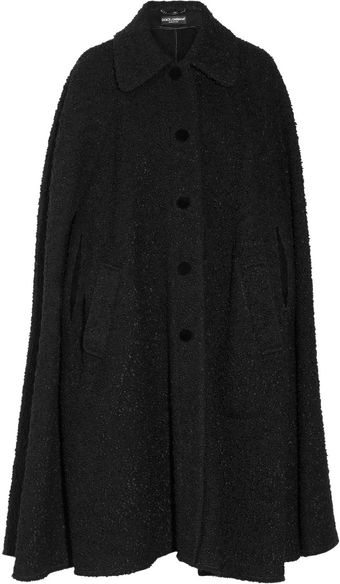 Dolce & Gabbana Bouclé Cape - Lyst