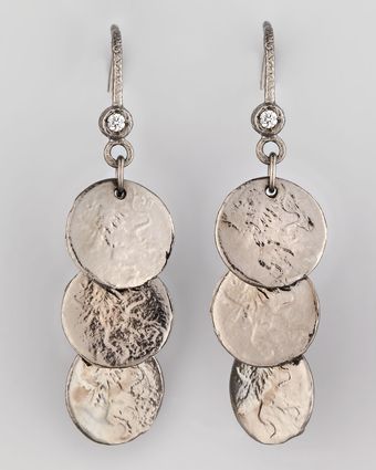 Dominique Cohen Noir Coin Drop Earrings - Lyst