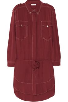 Etoile Isabel Marant Galise Pleated Crepe Shirt Dress - Lyst