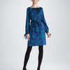 Milly Clemie Longsleeve Tie Dress in Blue (blackberry) - Lyst