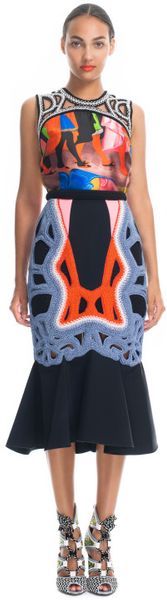 Peter Pilotto Red Elena Skirt in Red (red multi) - Lyst