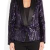 Roberto Cavalli Animalprint Brocade Tuxedo Jacket in Purple (animal) - Lyst