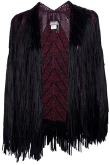 Tim Ryan Black Fringe Cape - Lyst