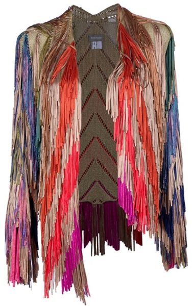 Tim Ryan Fringe Sequin Cape in Multicolor (multi) - Lyst