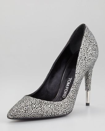 Tom Ford Crystal Embellished Pointedtoe Pump - Lyst