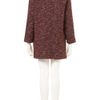 Topshop Textured Fur Collar Boyfriend Coat in Red (burgundy) - Lyst