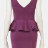 Topshop Peplum Dress in Purple - Lyst