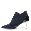 Nicholas Kirkwood Suede Kitten Heel Bootie in Blue (navy) - Lyst