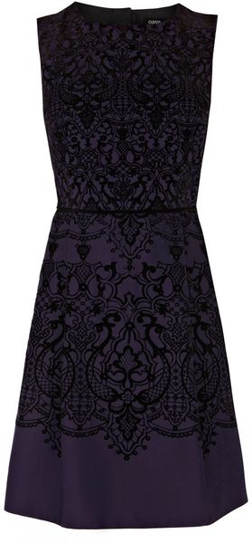 Oasis Flocked Gothic Dress - Lyst