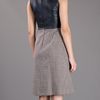 Alexander Mcqueen Leather Detail Dress in Black - Lyst